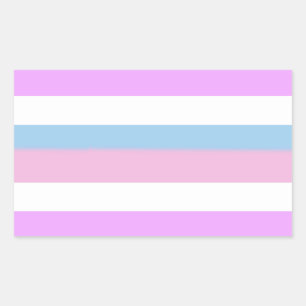 Pegatina Rectangular Bandera del Orgullo Intersexual