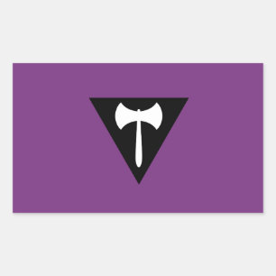 Pegatina Rectangular Bandera del Orgullo Lesbiano