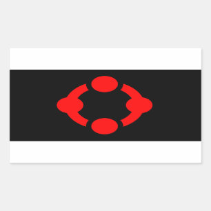 Pegatina Rectangular Bandera del Orgullo Niche (negro)