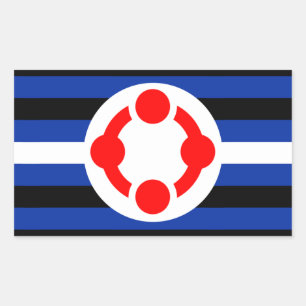Pegatina Rectangular Bandera del Orgullo Niche (Original)