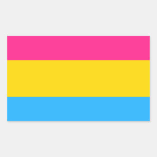 Pegatina Rectangular Bandera del Orgullo Pansexual