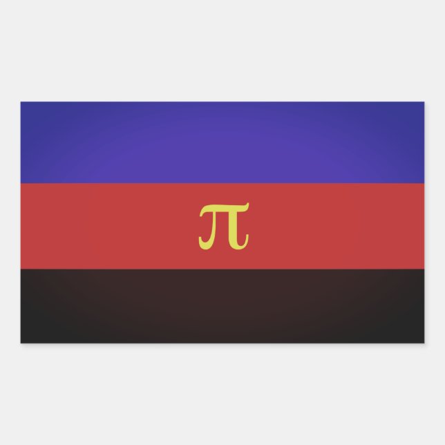 Pegatina Rectangular Bandera del Orgullo Polímaro (Anverso)