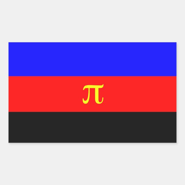 Pegatina Rectangular Bandera del Orgullo Polímaro (Anverso)