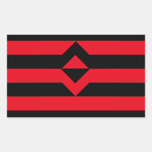 Pegatina Rectangular Bandera del Orgullo Puño