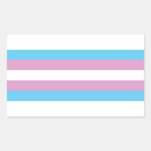 Pegatina Rectangular Bandera del Orgullo Trans