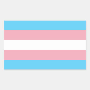 Pegatina Rectangular Bandera del Orgullo Transgénero