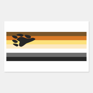Pegatina Rectangular Bandera del oso