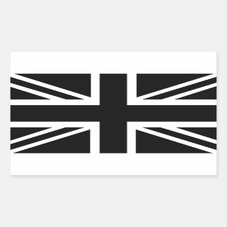 Pegatina Rectangular Bandera del país de la Unión Negra Jack British (U