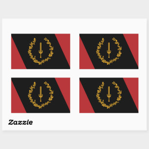 Pegatina Rectangular Bandera del Patrimonio Norteamericano