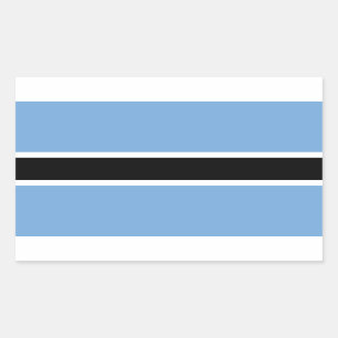 Pegatina Rectangular Bandera del pegamento de Botswana