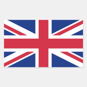Pegatina Rectangular Bandera del Reino Unido UK Union Jack