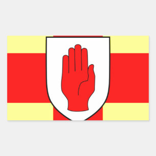 Pegatina Rectangular Bandera del Ulster - Irlanda del Norte