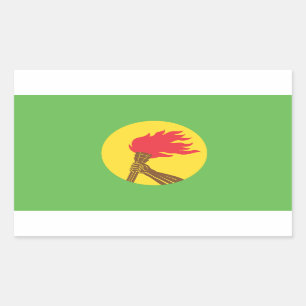 Pegatina Rectangular Bandera del Zaire