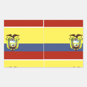 Pegatina Rectangular bandera ecuatoriana