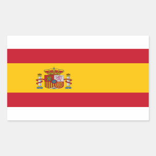 Pegatina Rectangular Bandera española