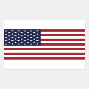 Pegatina Rectangular Bandera estadounidense