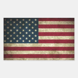 Pegatina Rectangular Bandera estadounidense