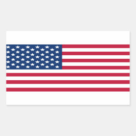 Pegatina Rectangular Bandera estadounidense
