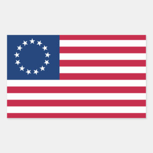 Pegatina Rectangular Bandera estadounidense de Betsy Ross