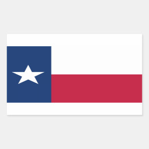 Pegatina Rectangular Bandera Estatal de Texas