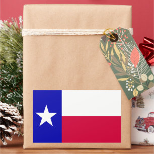 Pegatina Rectangular Bandera Estatal de Texas