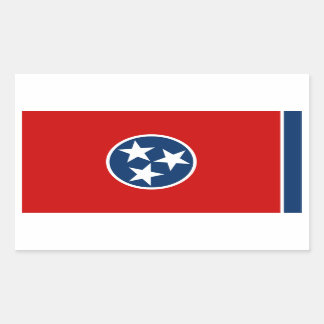 Pegatina Rectangular Bandera Estatal Tennessee