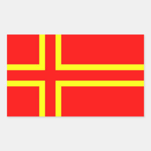 Pegatina Rectangular Bandera étnica de Normandía