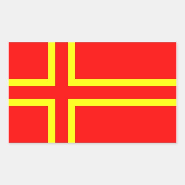 Pegatina Rectangular Bandera étnica de Normandía (Anverso)