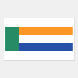 Pegatina Rectangular Bandera étnica del pueblo afrikaner