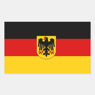 Pegatina Rectangular Bandera Federal de Alemania