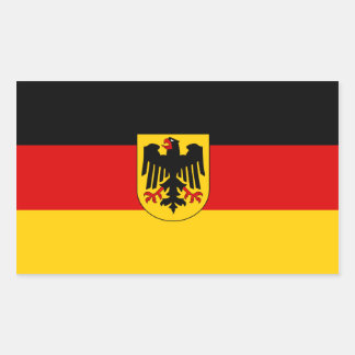 Pegatina Rectangular Bandera Federal de Alemania