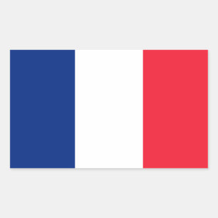 Pegatina Rectangular Bandera francesa