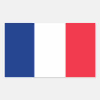 Pegatina Rectangular Bandera francesa