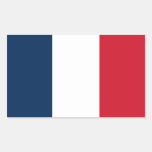 Pegatina Rectangular Bandera francesa