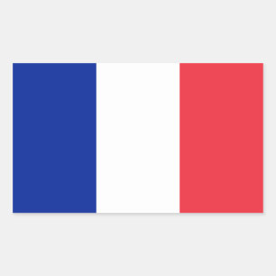Pegatina Rectangular Bandera francesa
