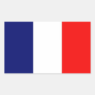 Pegatina Rectangular Bandera francesa
