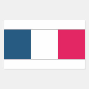 Pegatina Rectangular Bandera francesa