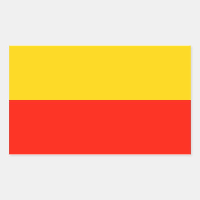 Pegatina Rectangular Bandera FUOR de Varsovia (Anverso)