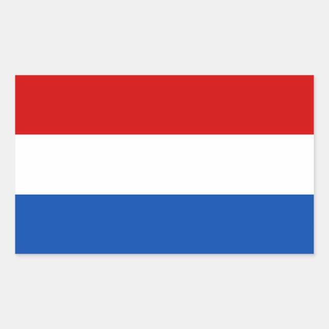 Pegatina Rectangular Bandera holandesa (Anverso)