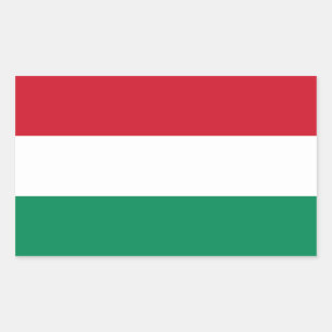 Pegatina Rectangular Bandera húngara/húngara