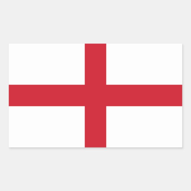 Pegatina Rectangular Bandera inglesa, bandera de Inglaterra (Anverso)