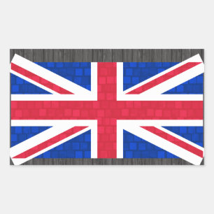 Pegatina Rectangular Bandera inglesa del patrón moderno