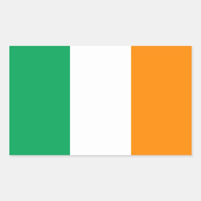 Pegatina Rectangular bandera irlandesa (Anverso)