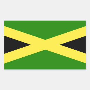 Pegatina Rectangular Bandera jamaicana