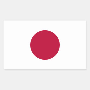 Pegatina Rectangular Bandera japonesa
