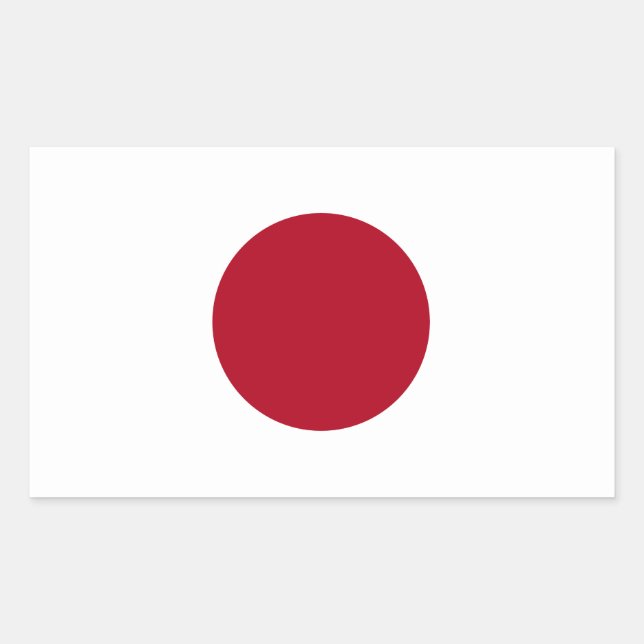 Pegatina Rectangular Bandera japonesa (Anverso)