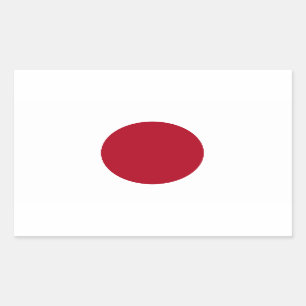 Pegatina Rectangular Bandera japonesa