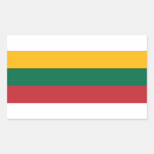 Pegatina Rectangular Bandera lituana