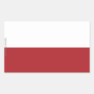 Pegatina Rectangular Bandera llana de Polonia