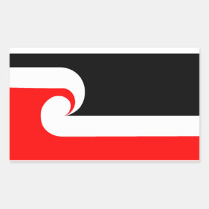 Pegatina Rectangular Bandera maorí